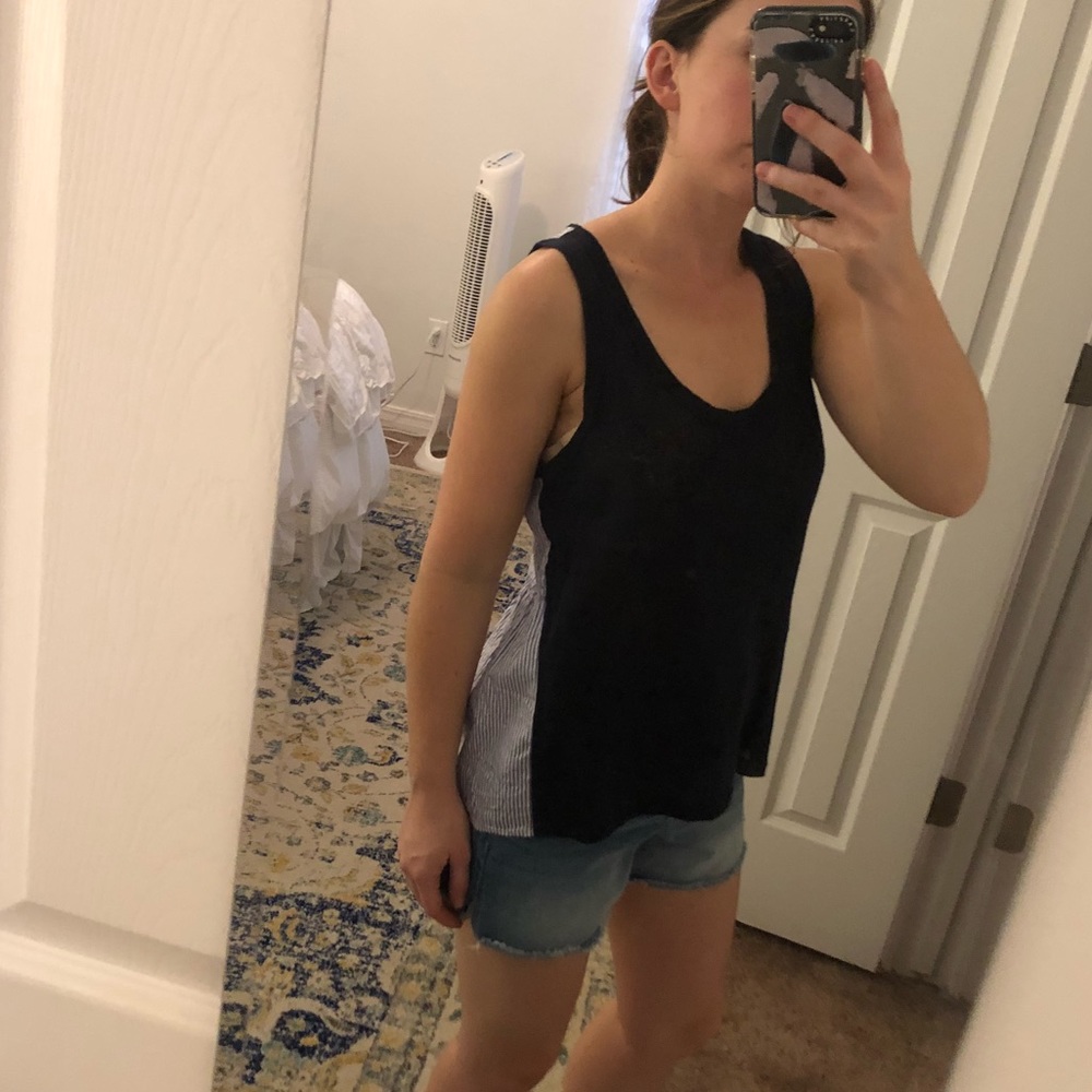 JCrew navy tank top XS